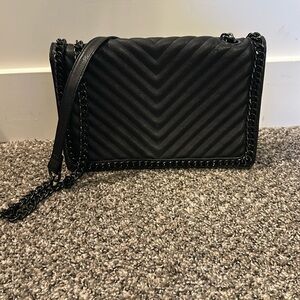 Target bag quilted front with black chain strap